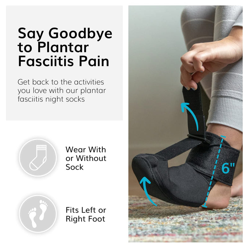 Plantar Fasciitis Night Sock | Soft Stretching Boot Splint for Sleeping, Achilles Tendonitis Foot Support Brace