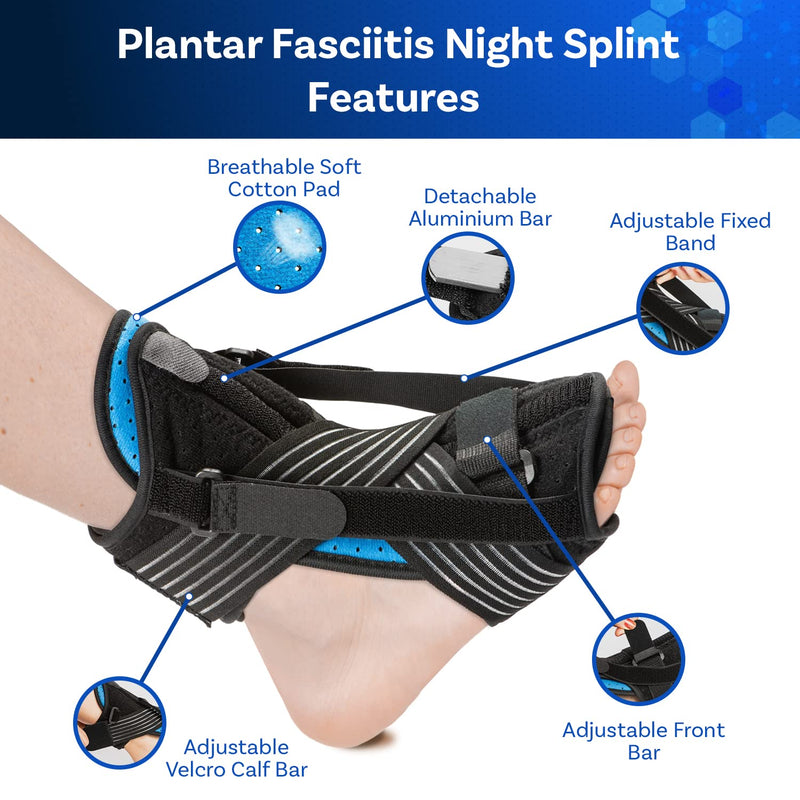 Plantar Fasciitis Night Splint, 3-in-1 Relief Set, Night and Day Effective for Foot Pain Relief  for Women Men