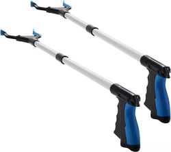 Grabber Reacher Tool, 360° Rotating Head, Wide Jaw, 32" Foldable, Lightweight Trash Claw Grabbers for Elderly, Reaching Tool 2PC