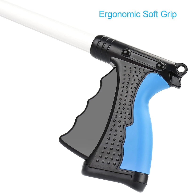Grabber Reacher Tool, 360° Rotating Head, Wide Jaw, 32" Foldable, Lightweight Trash Claw Grabbers for Elderly, Reaching Tool 2PC