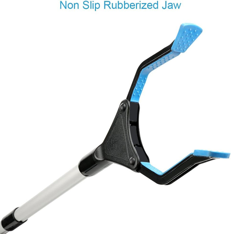 Grabber Reacher Tool, 360° Rotating Head, Wide Jaw, 32" Foldable, Lightweight Trash Claw Grabbers for Elderly, Reaching Tool 2PC
