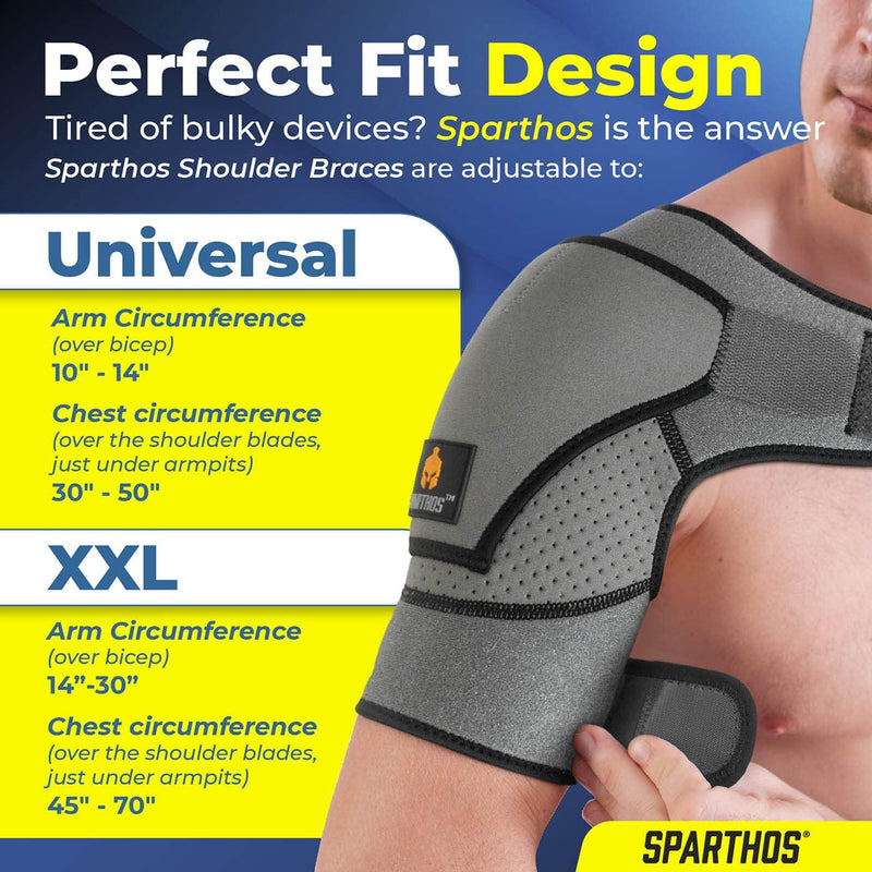 Shoulder Brace - Support and Compression Sleeve for Torn Rotator Cuff, AC Joint Pain Relief - Arm Immobilizer Wrap, Ice Pack Pocket, Stability Strap, Dislocated Sholder - for Men and Women