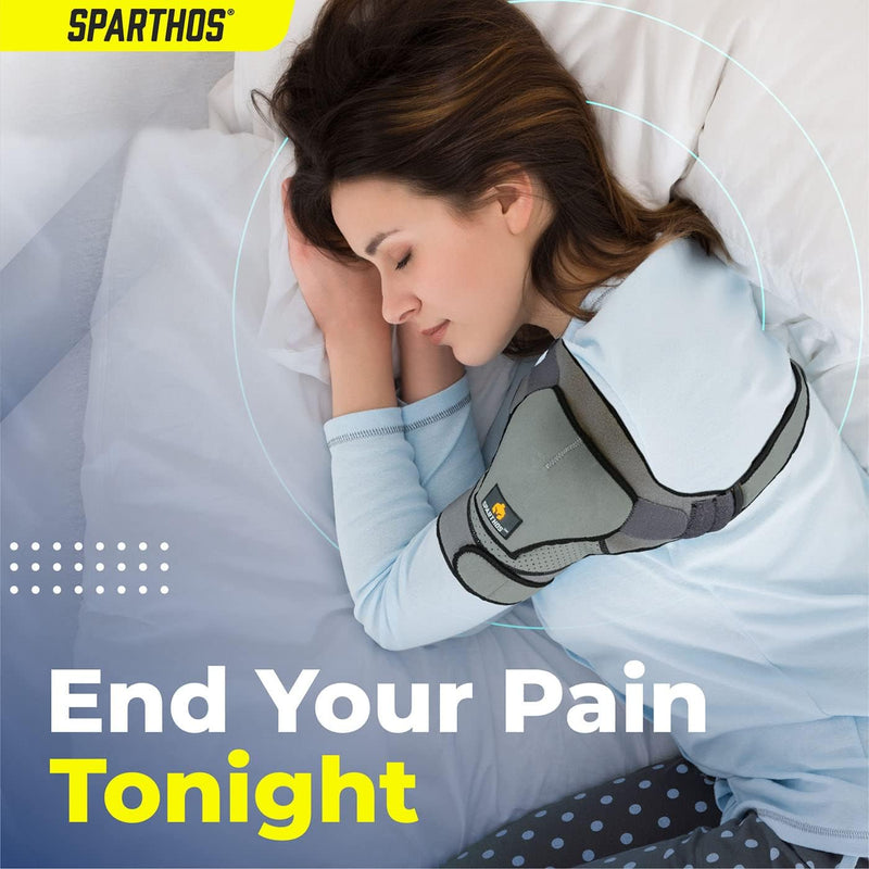 Shoulder Brace - Support and Compression Sleeve for Torn Rotator Cuff, AC Joint Pain Relief - Arm Immobilizer Wrap, Ice Pack Pocket, Stability Strap, Dislocated Sholder - for Men and Women