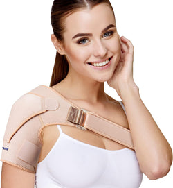 Shoulder Brace for Women and Men, Shoulder Pain Relief, Shoulder Support, Rotator Cuff Support Brace, Adjustable Fit Sleeve Wrap, Relief for Shoulder Injuries and Tendonitis, One Size Regular,Pink