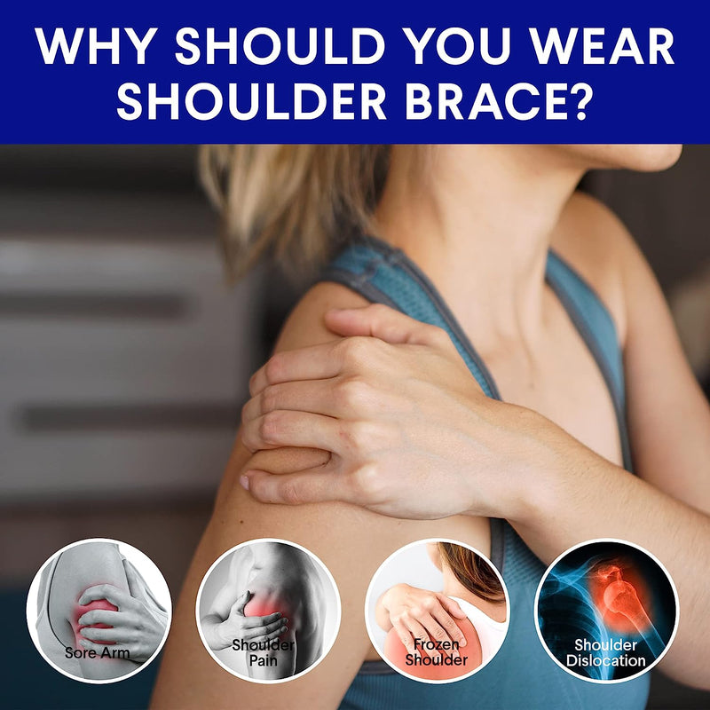 Shoulder Brace for Women and Men, Shoulder Pain Relief, Shoulder Support, Rotator Cuff Support Brace, Adjustable Fit Sleeve Wrap, Relief for Shoulder Injuries and Tendonitis, One Size Regular,Pink
