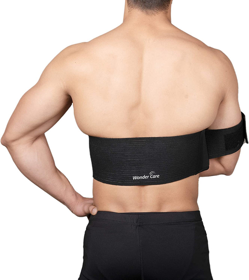 Left Right Shoulder Immobilizer Arm Sling Elastic Brace for Clavicle Collar Bone Dislocation Subluxation Shoulder stabilizer Compression Brace After Rotator Cuff Surgery - Black