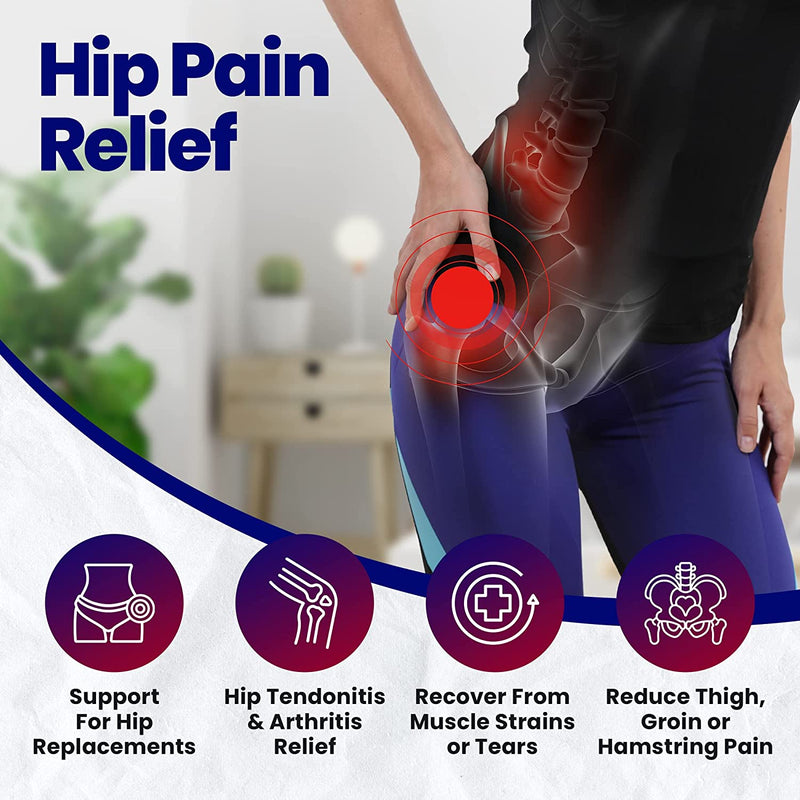 Hip Brace Thigh Compression Sleeve – Hamstring Compression Sleeve & GroinSupport for Hip Replacements Left