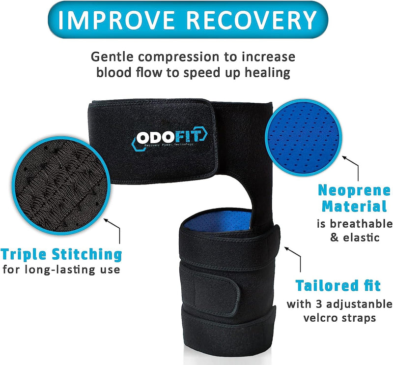 Hip Support Brace for Hip Pain - Compression Wrap for Groin, Thigh, Hamstring,Men and Women