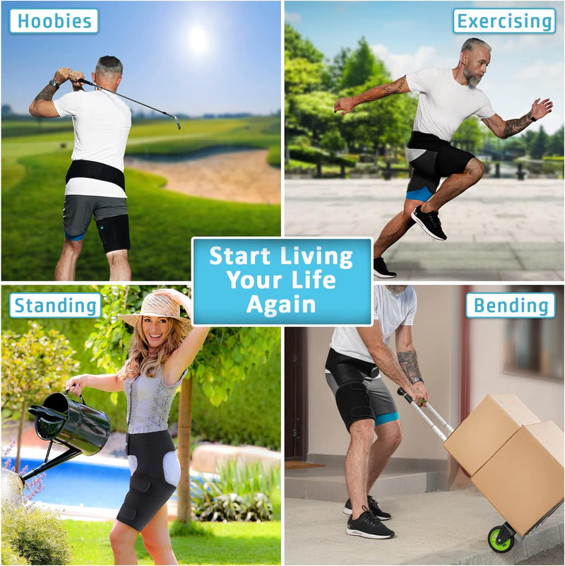 Hip Support Brace for Hip Pain - Compression Wrap for Groin, Thigh, Hamstring,Men and Women