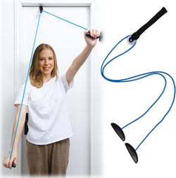 Shoulder Pulley Over The Door Physical Therapy System, Exercise Pulley for Physical Therapy, Alleviate Shoulder Pain and Facilitate Recovery from Surgery (Blue)