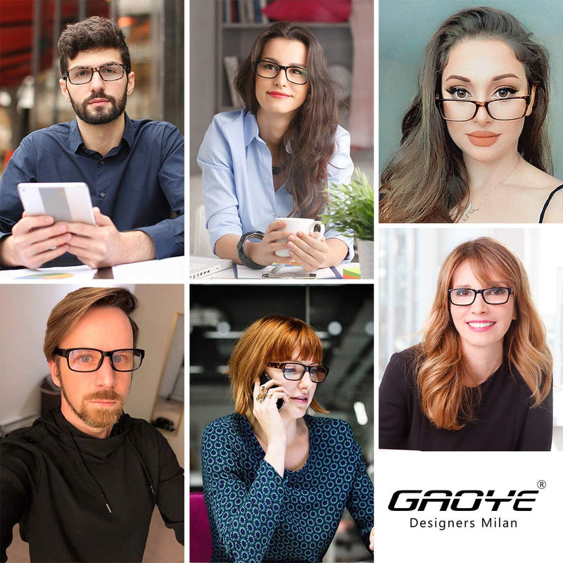 5-Pack Reading Glasses Blue Light Blocking,Spring Hinge Readers for Women Men Anti Glare Filter Lightweight Eyeglasses 5 Pack Light Black (With Case)