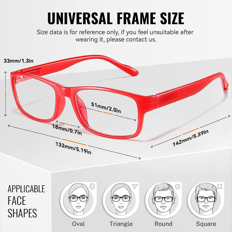 5-Pack Reading Glasses Blue Light Blocking,Spring Hinge Readers for Women Men Anti Glare Filter Lightweight Eyeglasses 5 Pack Mix Color 2