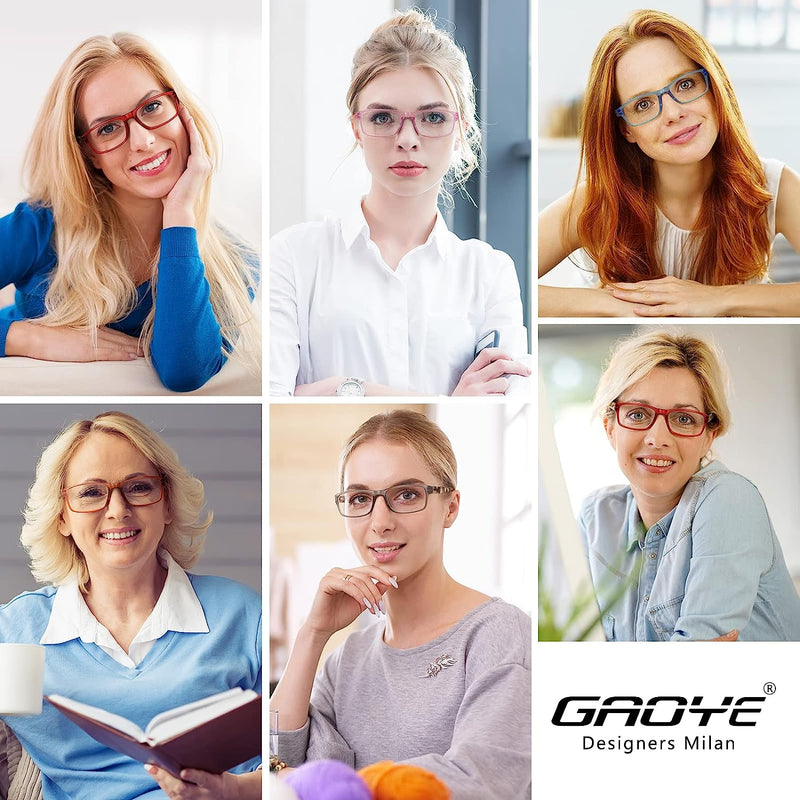 5-Pack Reading Glasses Blue Light Blocking,Spring Hinge Readers for Women Men Anti Glare Filter Lightweight Eyeglasses 5 Pack Mix Color 2