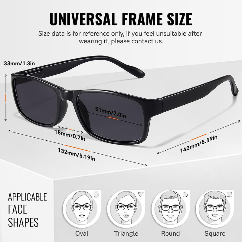 5-Pack Reading Glasses Blue Light Blocking,Spring Hinge Readers for Women Men Anti Glare Filter Lightweight Eyeglasses 5 Pack Light Black/1 Sun