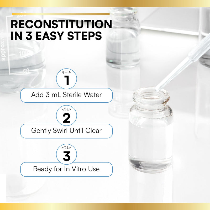 Lab Grade Reconstitution Solution 30mL 8 Pack Glass Vials Bulk Research Supply Only