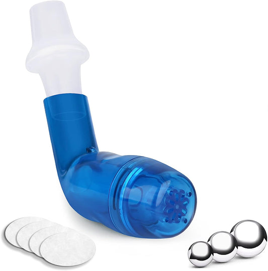 The usage method of lung expansion and mucus relief with lung breathing training device