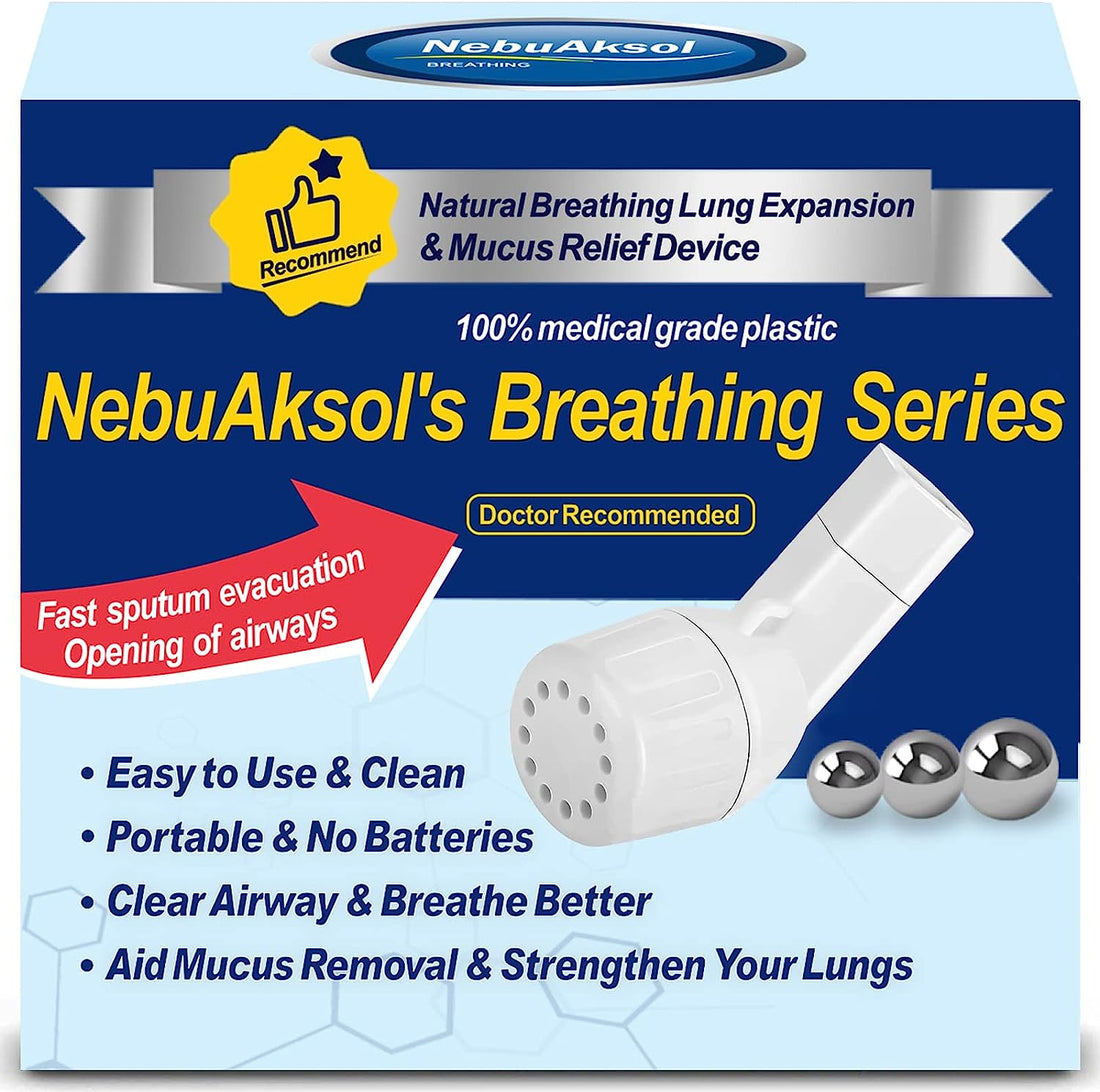 The lung breathing training device expands the lungs and relieves mucus, making breathing easier
