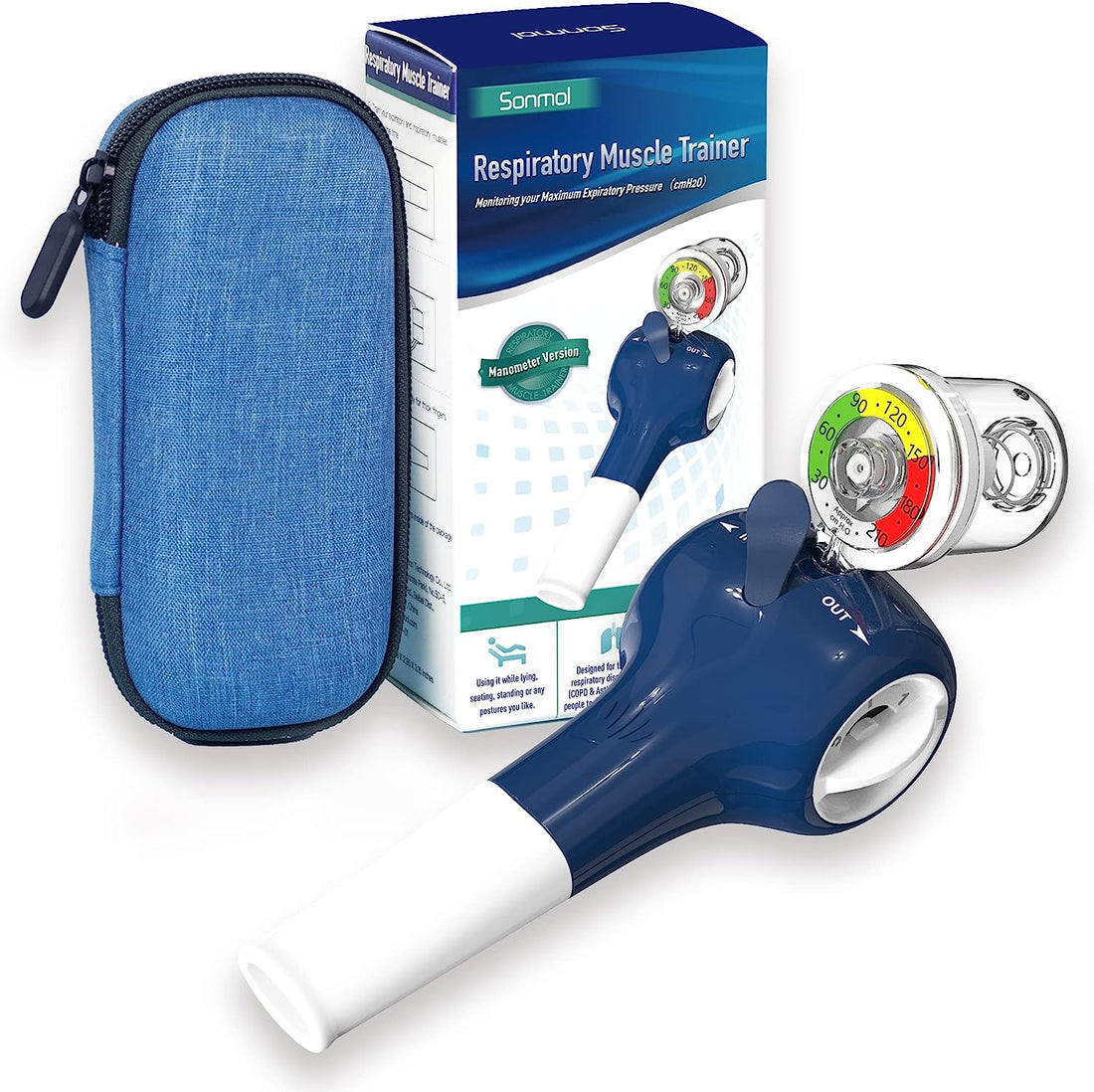 Pulmonary respiratory exercise can be performed using mucus clearing devices