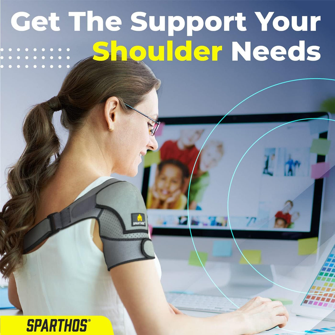 Shoulder rest can be used for sprain support to relieve pain