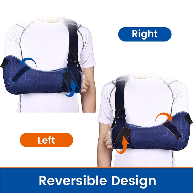 Arm Sling Shoulder Injury Immobilizer for Sleeping, Medical Sling with Waist Strap for Men and Women, Support Brace for Rotator Cuff Torn Hand Wrist Elbow Clavicle Post-Surgery Gifts