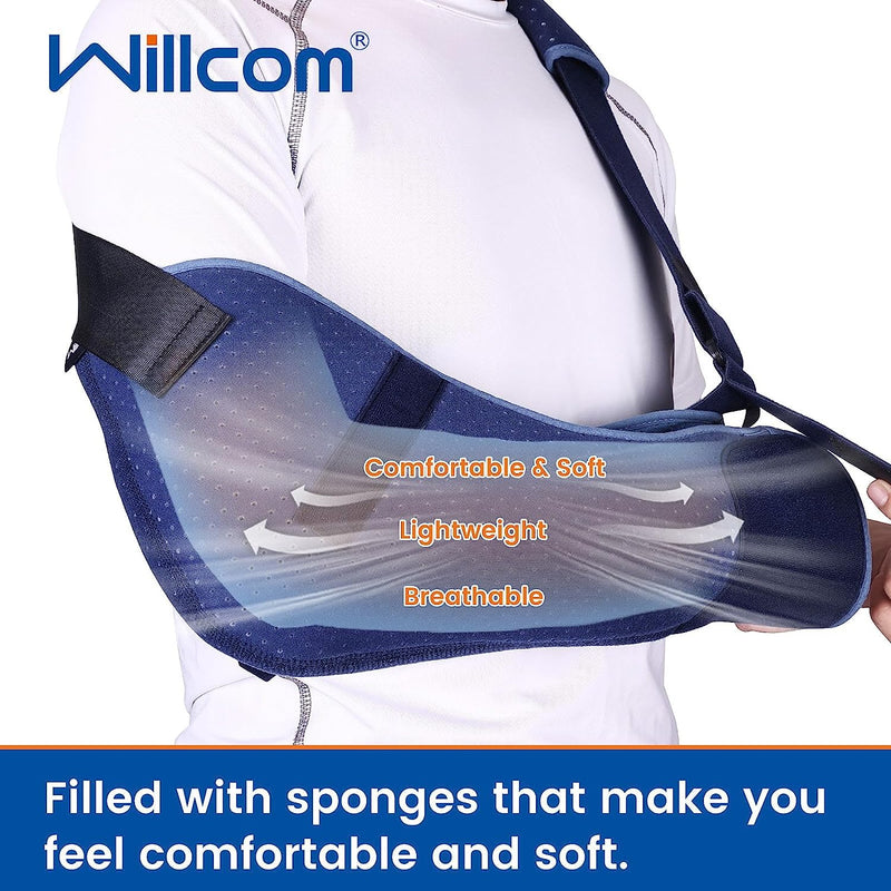 Arm Sling Shoulder Injury Immobilizer for Sleeping - Medical Sling with  Waist Strap - Men and Women Support Brace for Rotator Cuff, Hand, Wrist,  Elbow, Clavicle - Post-Surgery Gift – AberAID