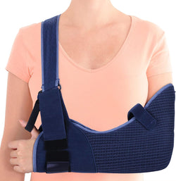Arm Sling Shoulder Immobilizer - Rotator Cuff Support Brace - Comfortable Medical Sling for Shoulder Injury, Left and Right Arm, Men and Women Breathable Version