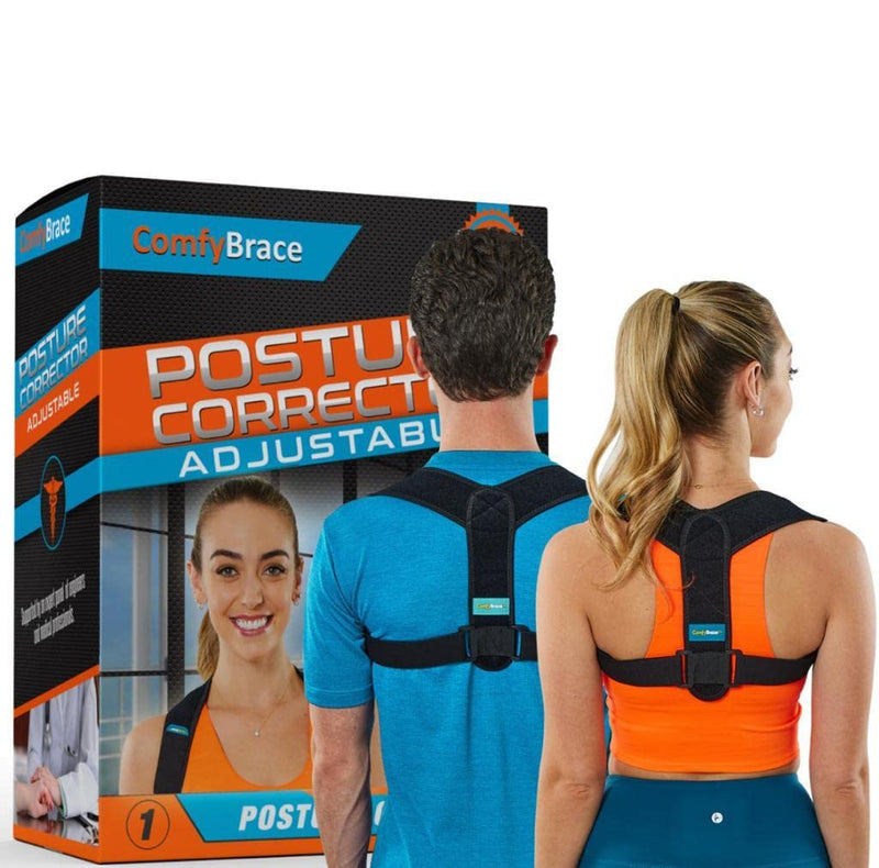 Posture Corrector-Back Brace for Men and Women- Fully Adjustable Straightener for Mid, Upper Spine Support- Neck, Shoulder, Clavicle and Back Pain Relief-Breathable