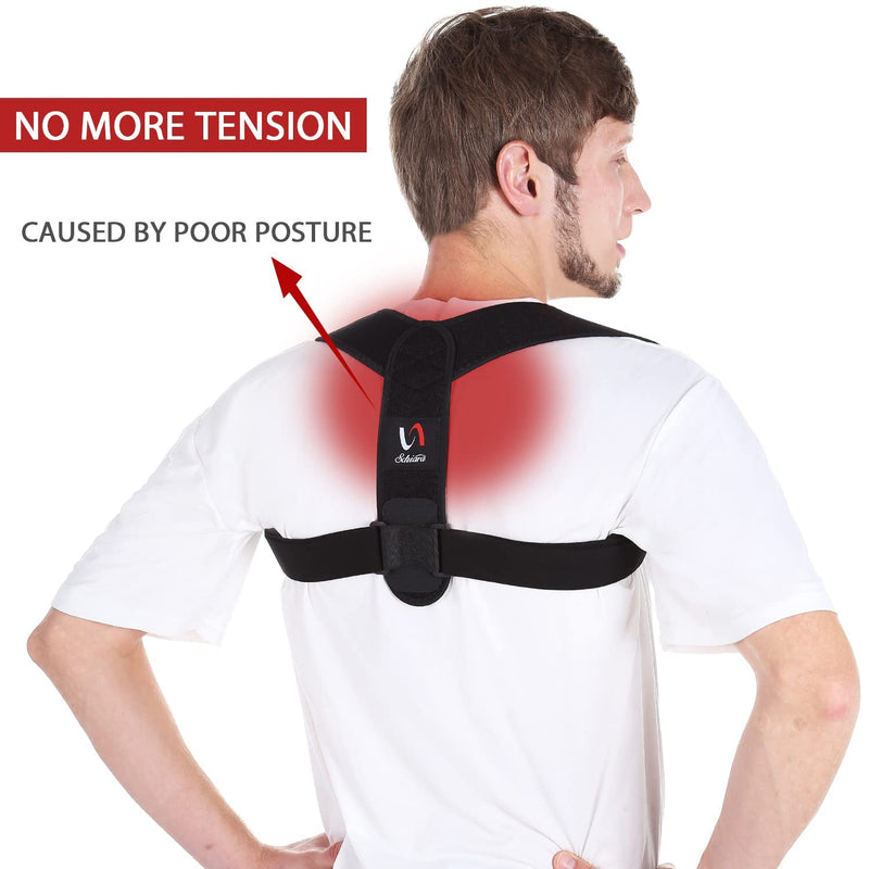 Posture Corrector for Men and Women, Comfortable Upper and Back Brace, Adjustable Back Straightener Support for Back, Shoulder & Neck