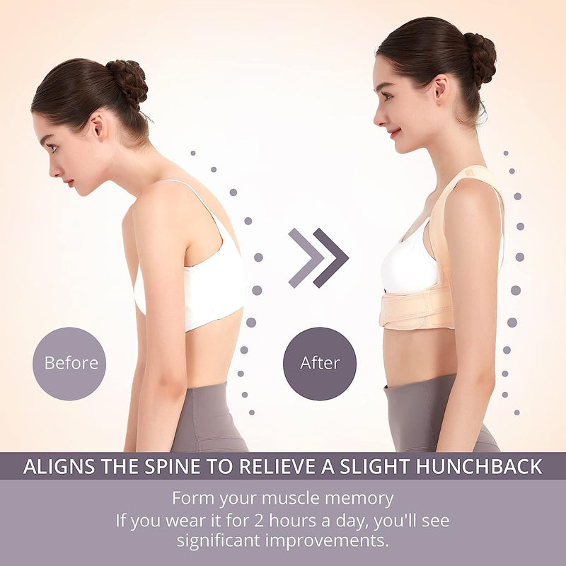 Posture Corrector for Women and Men, Breathable Back Brace for Posture Corrector, Adjustable Back Posture Corrector for Body Correction- Back, Shoulder and Spine Pain Relief