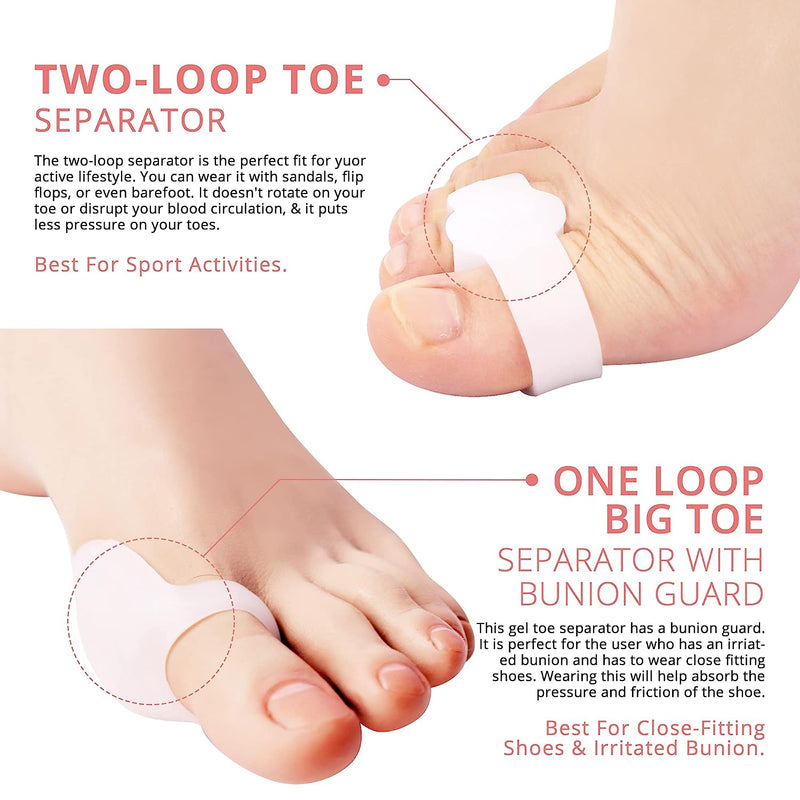 Bunion Corrector for Women and Men, Slip Proofing Version Bunion Toe Separator, Orthopedic Bunion Splint for Big Toe Pain Relief