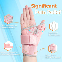 Humb Splint for Right & Left Hand, Reversible Thumb Brace for Arthritis Pain And Support, Thumb Stabilizer for Sprains,Pink