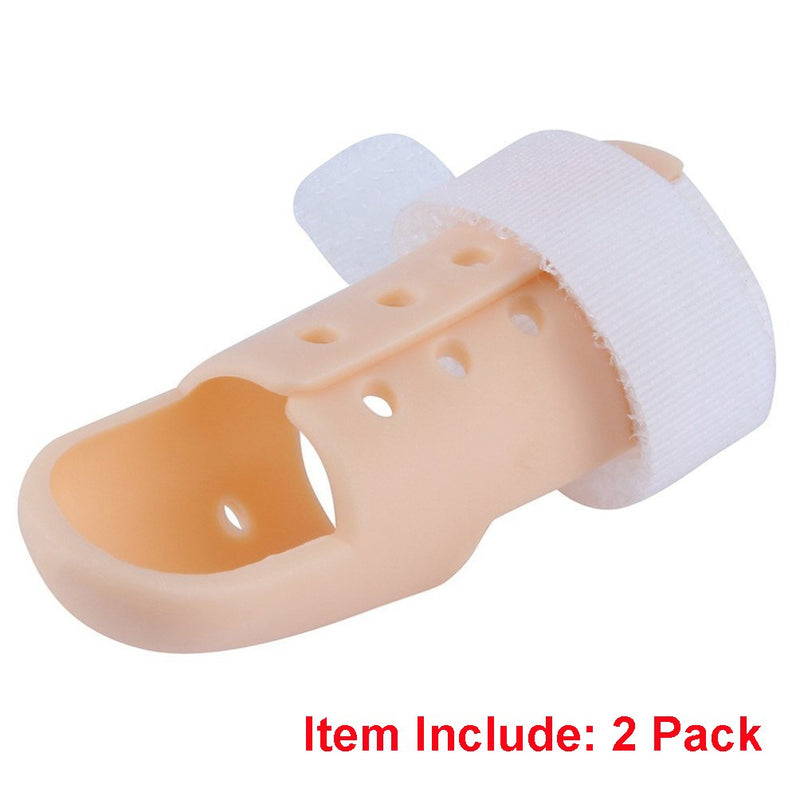 2 Piece Plastic Mallet Dip Finger Support Brace Splint Joint Protection Injury No tape needed Easy to wear and remove