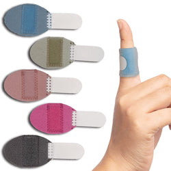 5 Pcs Trigger Finger Splints: 5 Single Straps Finger Splint Support Brace Kit, Finger Straightener, (Light blue, Grayish-green, Light pink, Magenta, Dark gray.)