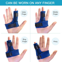 Trigger Finger Splints for Left Hand, Finger Brace with 2 Gel Sleeves for Injured Mallet Finger,Tendon Injury,Right