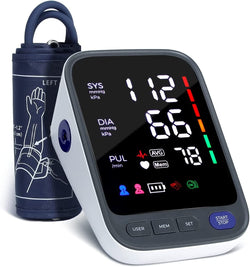 Blood Pressure Machine, Automatic Digital Upper Arm Blood Pressure Monitor with Adjustable Large Cuff, Irregular Heartbeat & Hypertension Detector
