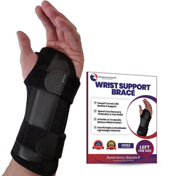 Carpal Tunnel Wrist Brace Night Support - Wrist Splint Arm Stabilizer & Hand Brace for Carpal Tunnel Syndrome Pain Relief with Compression Sleeve for Forearm (Left)