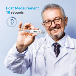 Thermometer for Adults, Digital Oral Thermometer for Fever with 10 Seconds Fast Reading (Gray)