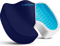 Gel Seat Cushion Office Chair Cushion for All-Day Sitting - Back, Sciatica, Coccyx Tailbone Pain Relief Cushion - Ergonomic Seat Cushion for Office Chairs, Car Seat, Gaming Chair - Blue