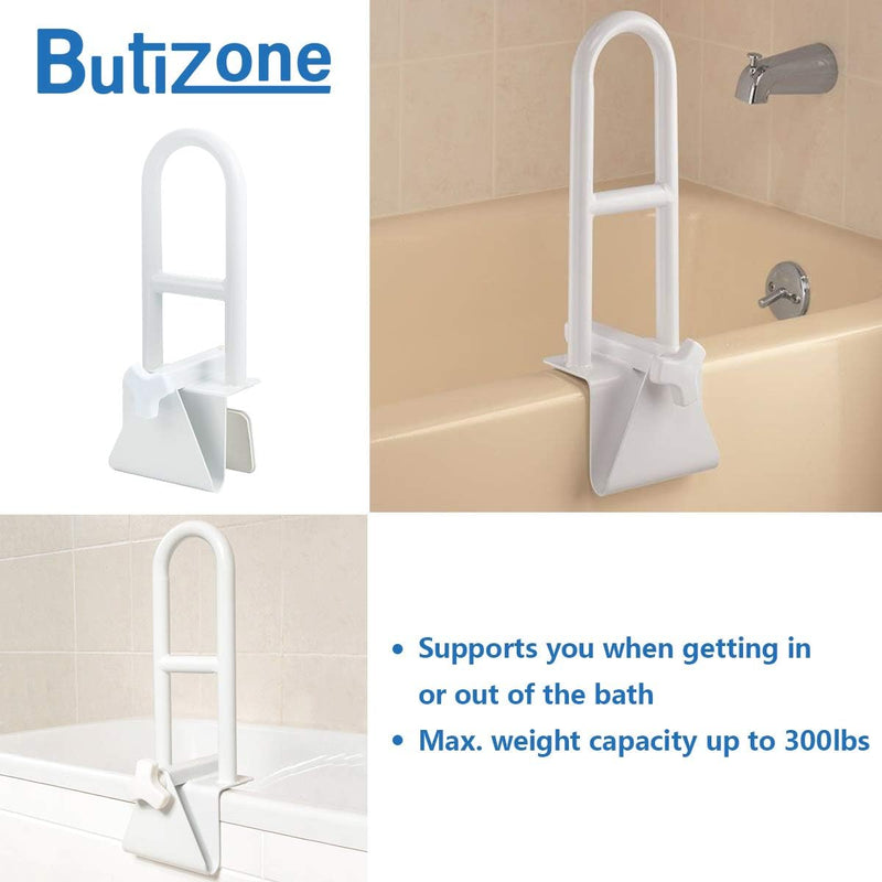 Bathtub Safety Rail, Medical Adjustable Tub Grab Bar Handle Clamp Safety Handrail Support for Seniors and Elderly weight up to 300 lbs