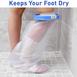 Bath & Shower Cast & Wound Covers Water Proof Leg Cast Cover for Shower   Watertight Foot Protector  Use for Ankle, Ankles, Heels, Ball of Foot, Feet