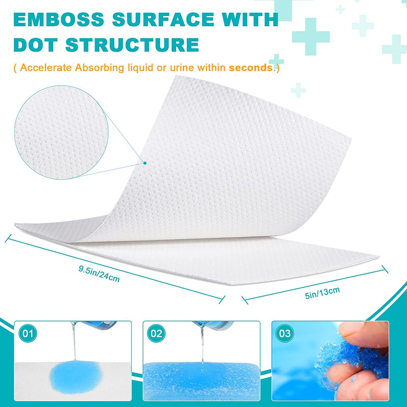 Super Absorbent Commode Pads for Bedside Commode Bucket, Commode Liners Pads with Absorbent Gel, Potty Liner Pads for Portable Toilet Bags Bedpans