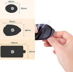 TENS Unit Electrode Pads Reusable Self-Adhesive Replacement Massage Pads Latex Free, Standard Connection Snap on 3.5mm Cable for Tens EMS Massager