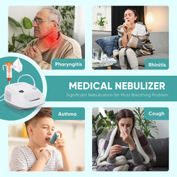 Nebulizer Machine for Adults and Kids,Desktop Compressor Nebulizer,Jet Nebulizer for Home Use Included Nebulizer Tubing and Mouthpiece Replacement