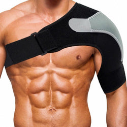 Shoulder Stability Brace Adjustable Shoulder Support with Pressure Pad, Light Breathable Neoprene Rotator Cuff Shoulder Support for Sport, Shoulder Pain - Left