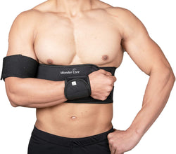 Left Right Shoulder Immobilizer Arm Sling Elastic Brace for Clavicle Collar Bone Dislocation Subluxation Shoulder stabilizer Compression Brace After Rotator Cuff Surgery - Black