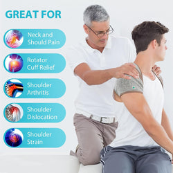 Shoulder Support Brace: Double Shoulder Braces for Women/Men Relief Tendonitis, Arthritis, Shoulder Pain, Upgraded Graphene Warm Rotator Cuff Support Brace - Adjustable Arm Holes