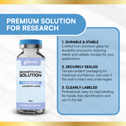 Lab Grade Reconstitution Solution 30mL 8 Pack Glass Vials Bulk Research Supply Only